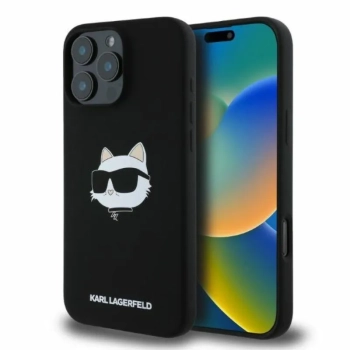 Karl Lagerfeld Silicone Choupette Head Print MagSafe - Etui iPhone 16 Pro Max (czarny)