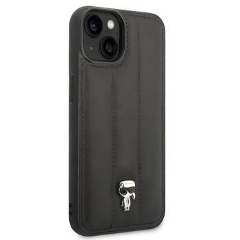 Karl Lagerfeld Quilted Puffy Ikonik Pin - Etui do iPhone 14  (Czarny)