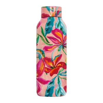 Quokka Solid - Butelka termiczna ze stali nierdzewnej 510 ml (Tropical Bloom)
