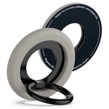 Spigen Nano Pop MagSafe Phone Ring - Magnetyczny uchwyt na palec z funkcją podstawki (Truffle Grey)