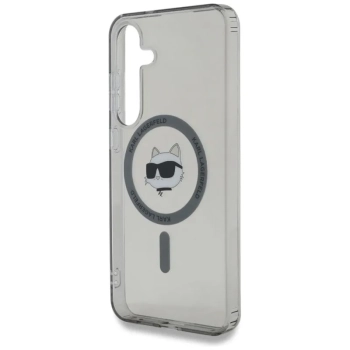 Karl Lagerfeld Button Choupette Head Printed Logo MagSafe - Etui Samsung Galaxy S25 (czarny)