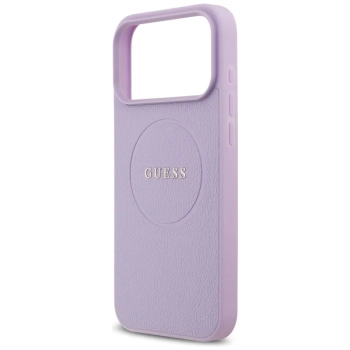 Guess Grained Ring MagSafe - Etui iPhone 17 Pro Max (fioletowy)