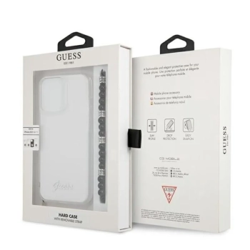 Guess Black Pearl Strap - Etui iPhone 13 Pro (przezroczysty)