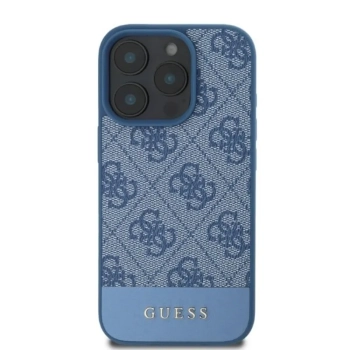 Guess 4G Bottom Stripe - Etui iPhone 16 Pro (niebieski)