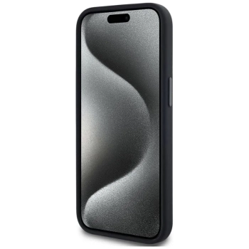 Karl Lagerfeld Silicone Shadow Metal Initial MagSafe - Etui do iPhone 15 (czarny)
