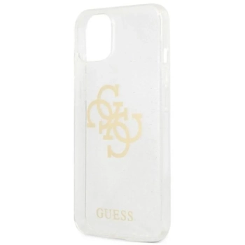Guess Glitter 4G Big Logo - Etui iPhone 13 mini (przezroczysty)