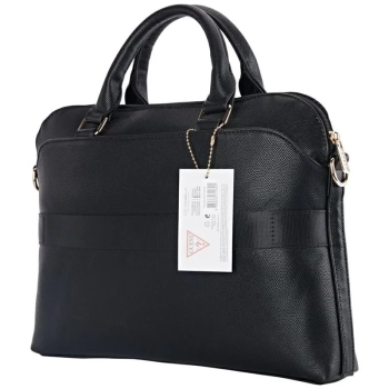 Guess Grained Zipper Pocket Triangle Logo - Torba na notebooka 15