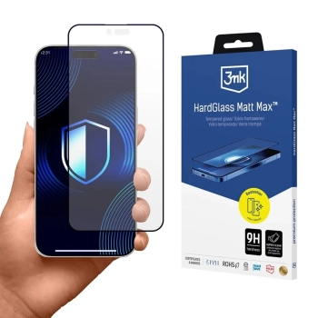 3mk HardGlass Matt Max - Matowe szkło hartowane do iPhone Air
