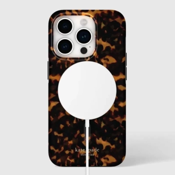 Kate Spade New York Protective MagSafe - Etui iPhone 15 Pro (Transparent Tortoise)