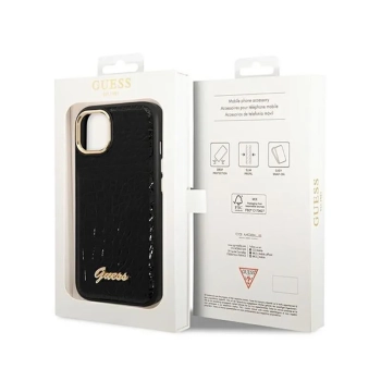 Guess Croco Collection - Etui iPhone 14 Plus (czarny)