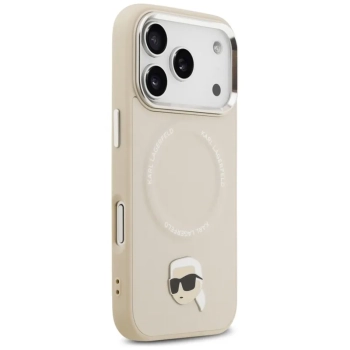 Karl Lagerfeld Karl Pin MagSafe - Etui iPhone 17 Pro Max (beżowy)