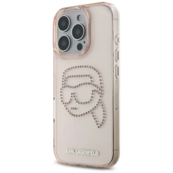 Karl Lagerfeld IML Rhinestones Karl Head - Etui do iPhone 16 Pro (różowy)