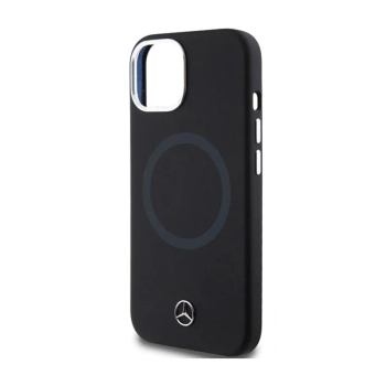 Mercedes Silicone Bicolor MagSafe - Etui iPhone 15 (czarny)