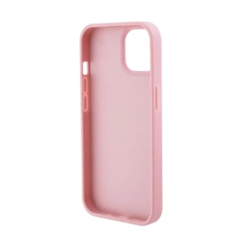 Guess Leather 4G Stamped - Etui iPhone 15 (różowy)