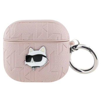 Karl Lagerfeld Monogram Choupette Head - Etui AirPods 4 (różowy)