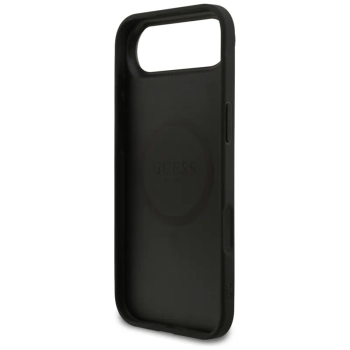 Guess Grained Ring MagSafe - Etui iPhone Air (czarny)