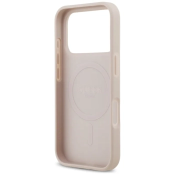 Guess 4G Circle Classic Logo MagSafe - Etui iPhone 17 Pro (różowy)