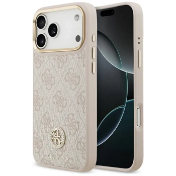 Guess 4G Strass Logo MagSafe - Etui iPhone 17 Pro Max (różowy)