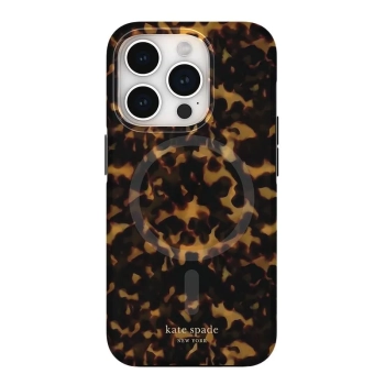 Kate Spade New York Protective MagSafe - Etui iPhone 15 Pro (Transparent Tortoise)