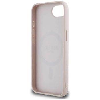 Guess 4G Circle Classic Logo MagSafe - Etui do iPhone 16e (różowo)
