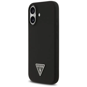 Guess Silicone Triangle Logo MagSafe - Etui iPhone 17 (czarny)