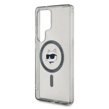 Karl Lagerfeld Button Choupette Head Printed Logo MagSafe - Etui Samsung Galaxy S25 Ultra (czarny)