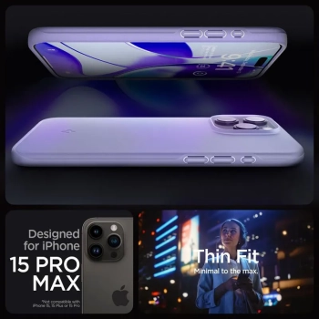 Spigen Thin Fit - Etui do iPhone 15 Pro Max (Fioletowy)