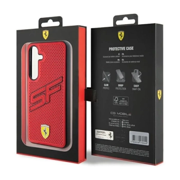 Ferrari Big SF Perforated - Etui Samsung Galaxy S24 (czerwony)