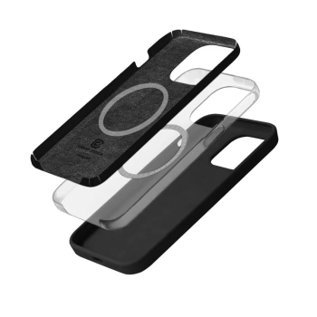 Crong Color Cover Magnetic - Etui iPhone 15 Pro MagSafe (czarny)