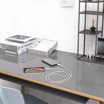 Borofone Silicone - kabel połączeniowy USB do Lightning 1m (biały)