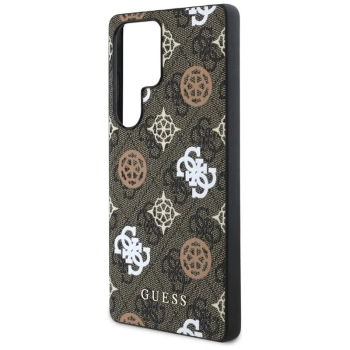 Guess 4G Printed Colored Peony Pattern MagSafe - Etui do Samsung Galaxy S25 Ultra (brązowy)