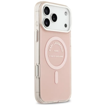Karl Lagerfeld IML Karl RSG Logo MagSafe - Etui iPhone 17 Pro Max (różowy)