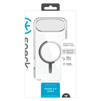 Speck Presidio Perfect Clear MagSafe - Etui iPhone Air (Clear / Silver)