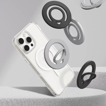 Spigen Dual Pop Mag MagSafe - Magnetyczny uchwyt na palec do telefonu (czarny)