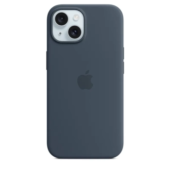 Apple Silicone Case - Silikonowe etui z MagSafe do iPhone 15 (sztormowy błękit)