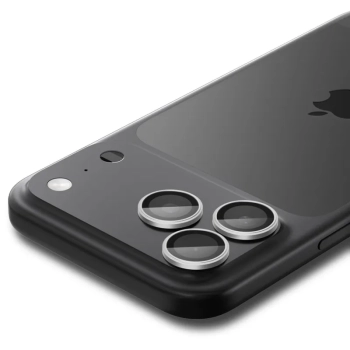 Spigen Optik Pro GLAS.TR EZ Fit Camera Protector 2-Pack - Szkło ochronne na obiektyw do iPhone 16 Pro / 16 Pro Max / 17 Pro / 17 Pro Max (2 szt) (Silv