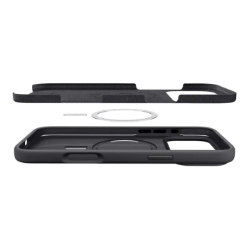 Spigen Silicone Fit Mag MagSafe - Etui do iPhone 17 Pro Max (Black)