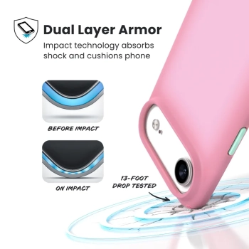 Speck Presidio Lux MagSafe - Etui iPhone Air (Ibis Pink / Dark Ibis / Kanon Green)
