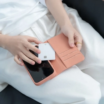 Moshi Overture MagSafe - Skórzane etui 3w1 z klapką iPhone 17 Pro (Misty Coral)