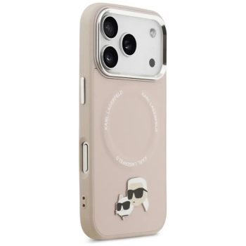 Karl Lagerfeld Karl & Choupette Pins MagSafe - Etui iPhone 17 Pro Max (różowy)