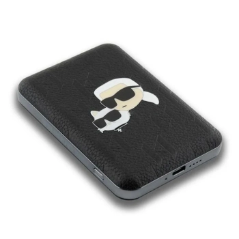 Karl Lagerfeld Karl & Choupette Head Pin MagSafe - Power Bank indukcyjny 5000 mAh 15W (czarny)