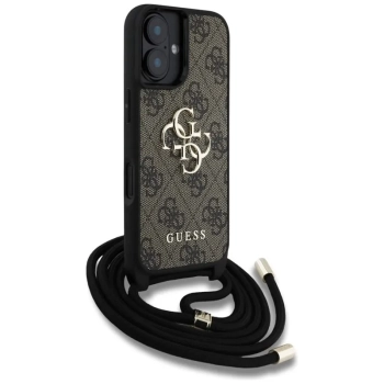 Guess 4G Big Logo Cord Strap Crossbody - Etui do iPhone 16 (brązowy)