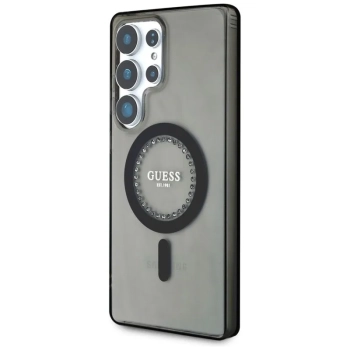 Guess Rhinestones Printed Classic Logo MagSafe - Etui do Samsung Galaxy S25 Ultra (czarny)