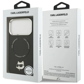 Karl Lagerfeld Choupette Pin MagSafe - Etui iPhone 17 Pro (czarny)