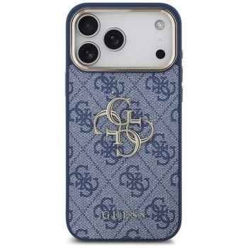 Guess 4G Big 4G Classic Logo - Etui iPhone 17 Pro Max (niebieski / złoty)