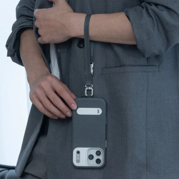 Moshi Kameleon MagSafe - Etui iPhone 17 Pro z funkcją podstawki (Dusk Blue)