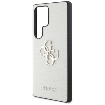Guess Grained Big 4G Logo Small Classic Logo - Etui do Samsung Galaxy S25 Ultra (beżowy)