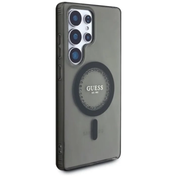 Guess Rhinestones Printed Classic Logo MagSafe - Etui do Samsung Galaxy S25 Ultra (czarny)
