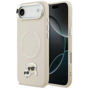 Karl Lagerfeld Karl & Choupette Pins MagSafe - Etui iPhone Air (beżowy)