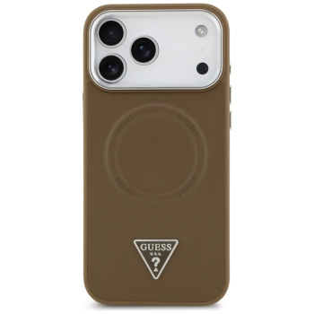 Guess Triangle Logo MagSafe - Etui iPhone 17 Pro (brązowy)
